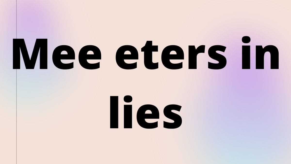 Mee eters in lies