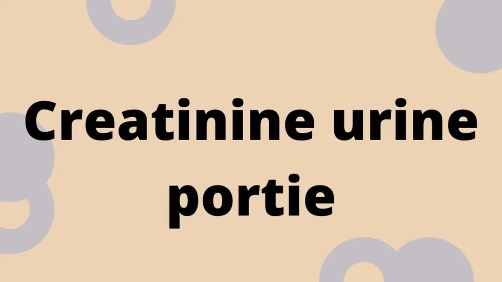 Creatinine urine portie