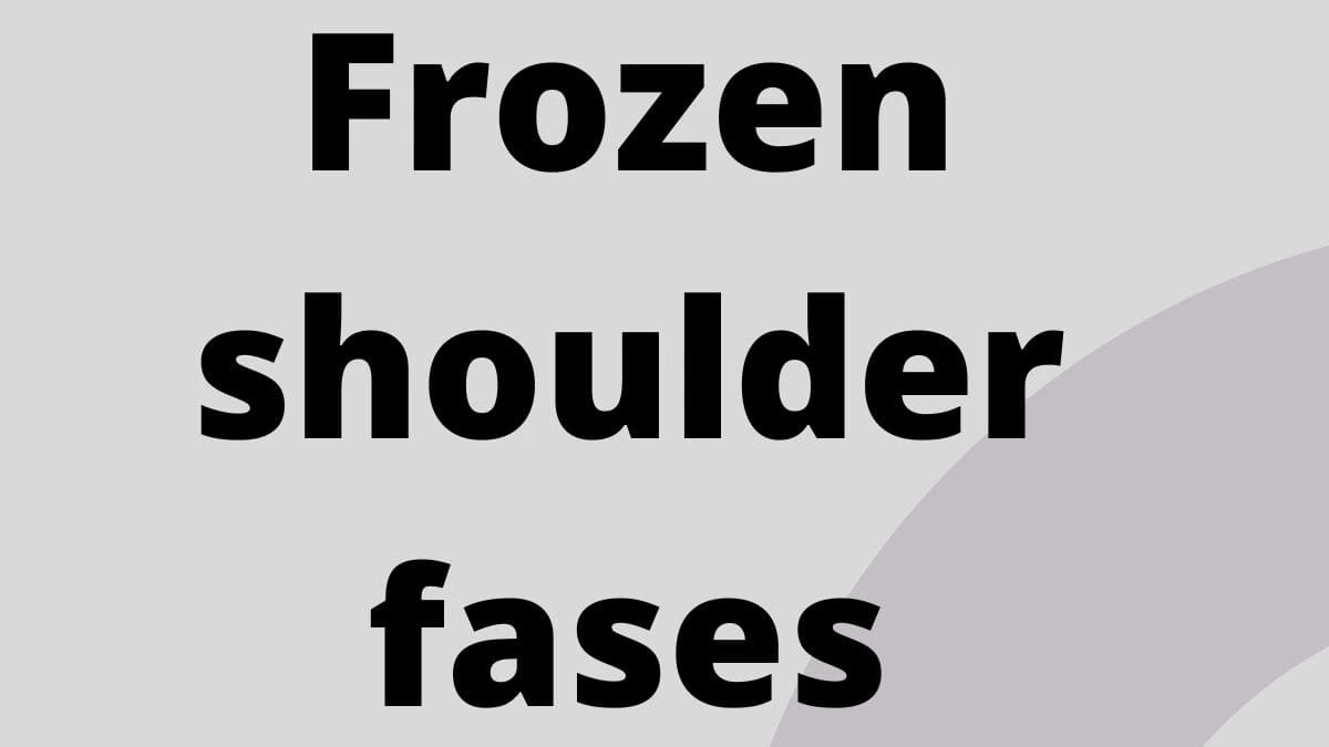 Frozen shoulder fases